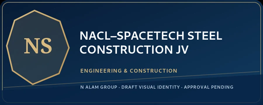 NACL–SPACETECH STEEL CONSTRUCTION JV draft identity concept